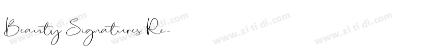Beauty Signatures Re字体转换